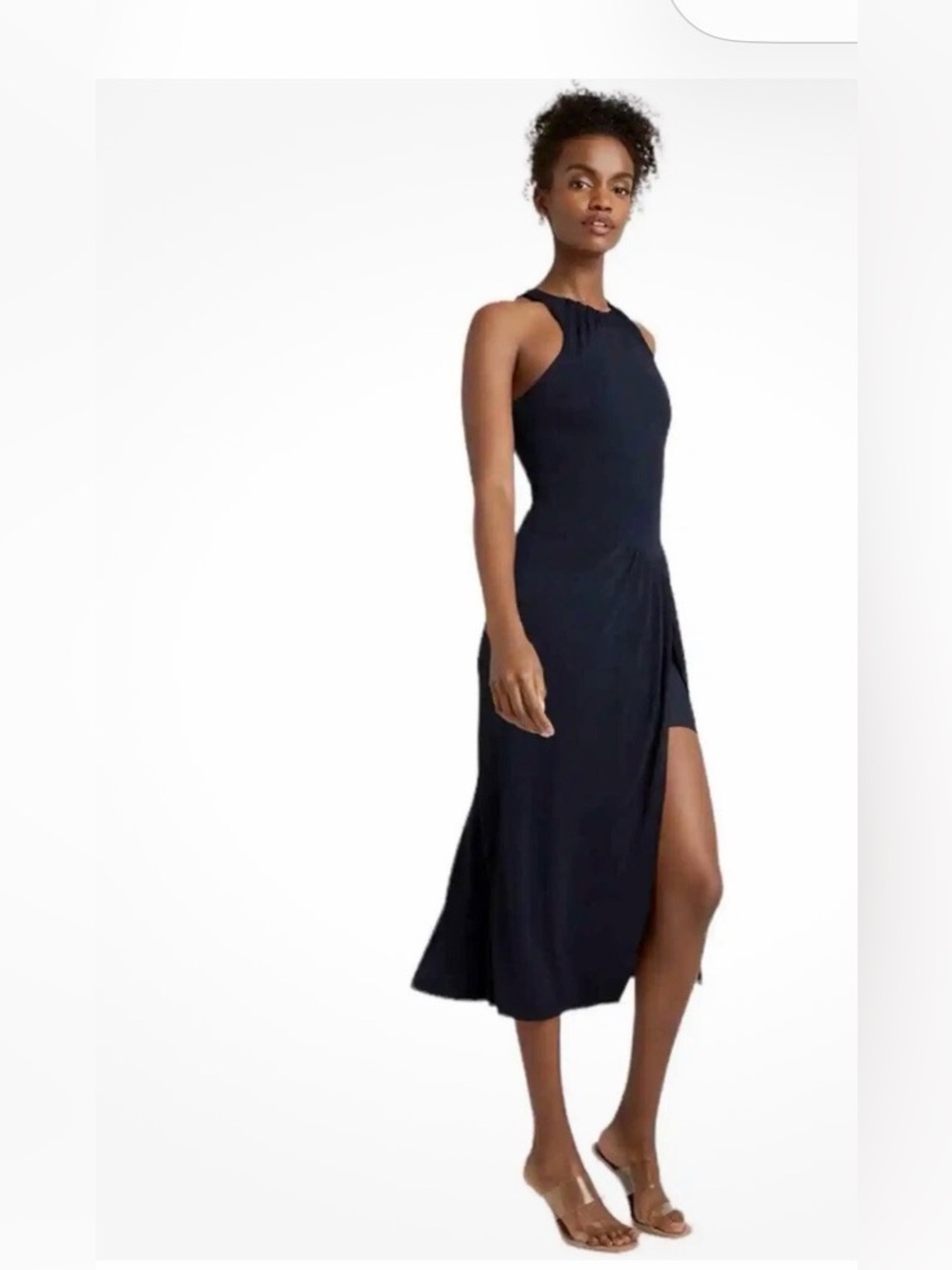 Cinq A Sept Lezlie Jersey Dress Midnight Blue Size 4 - Picture 3 of 16